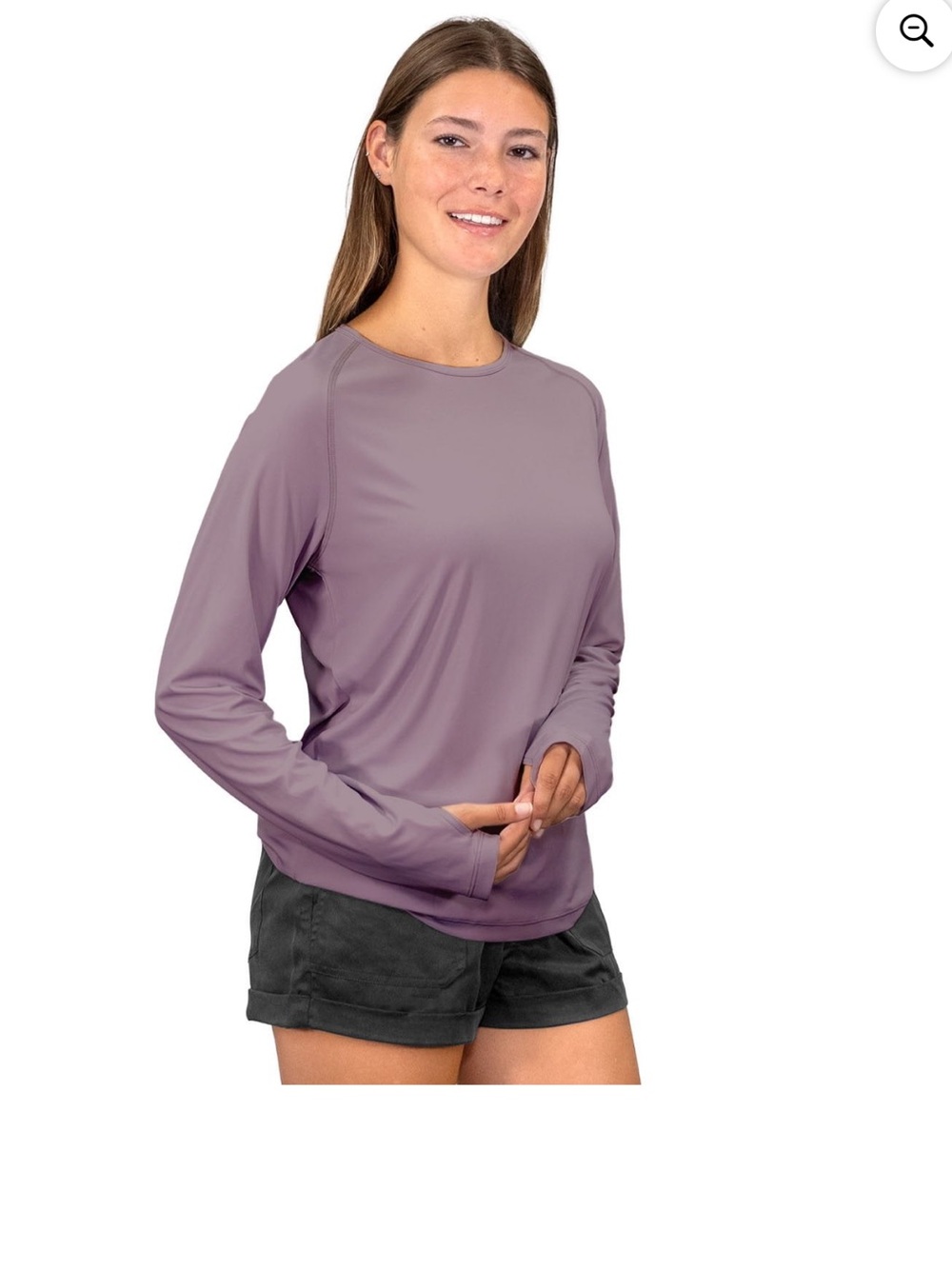 Everyday Long Sleeve Crewneck Top - Dusty Mauve